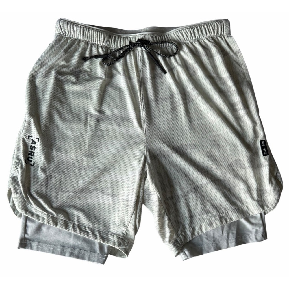 ASRV Tetra-Lite 7" Lined DSG-0202 Athletic Shorts White Camo Men's Size Medium